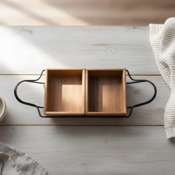 Wooden Two-Piece Serving Set